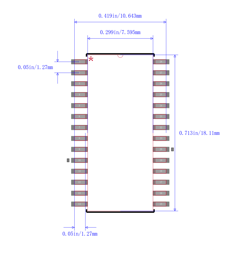 MAX307EWI-T封装图