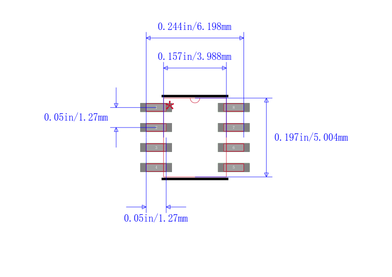 MAX3442EASA+封装图