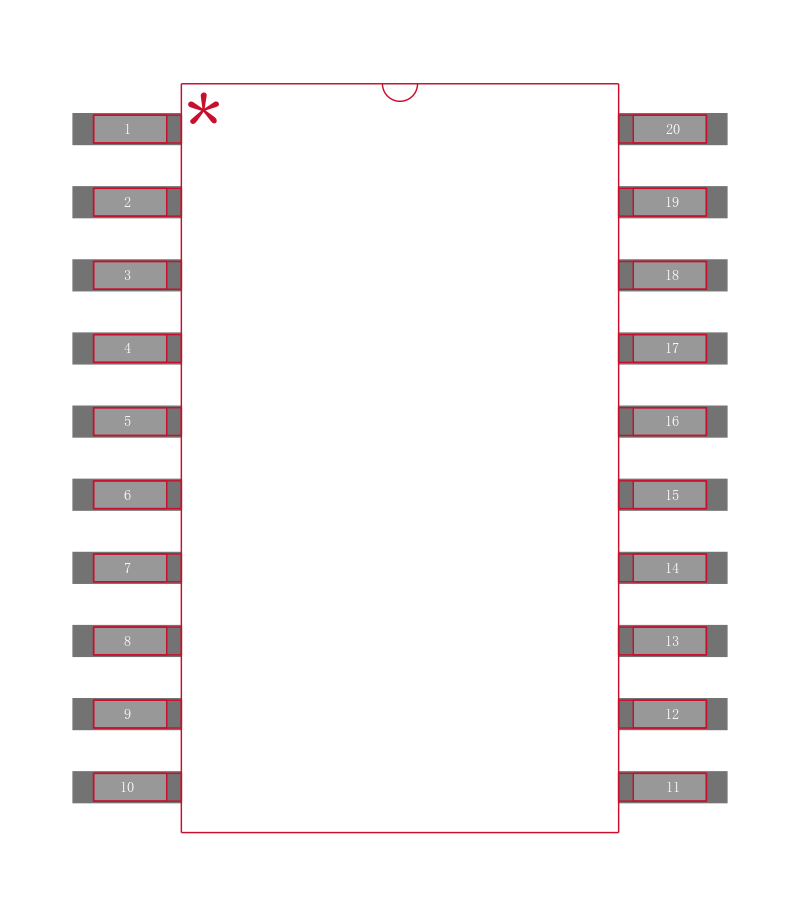 MAX270CWP+封装焊盘图