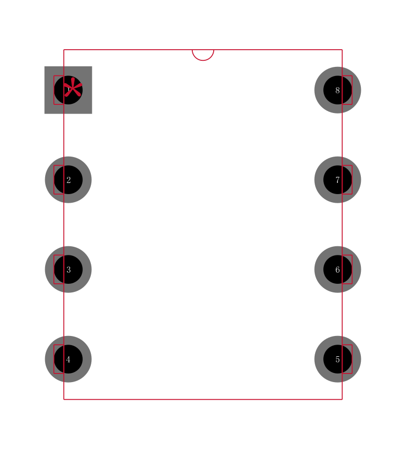 MAX3071EAPA+封装焊盘图