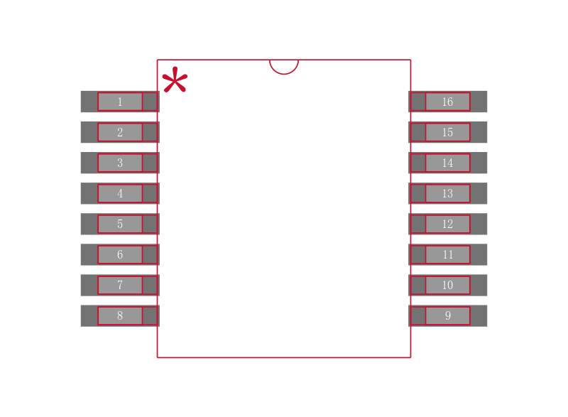 MAX3316EAE+封装焊盘图