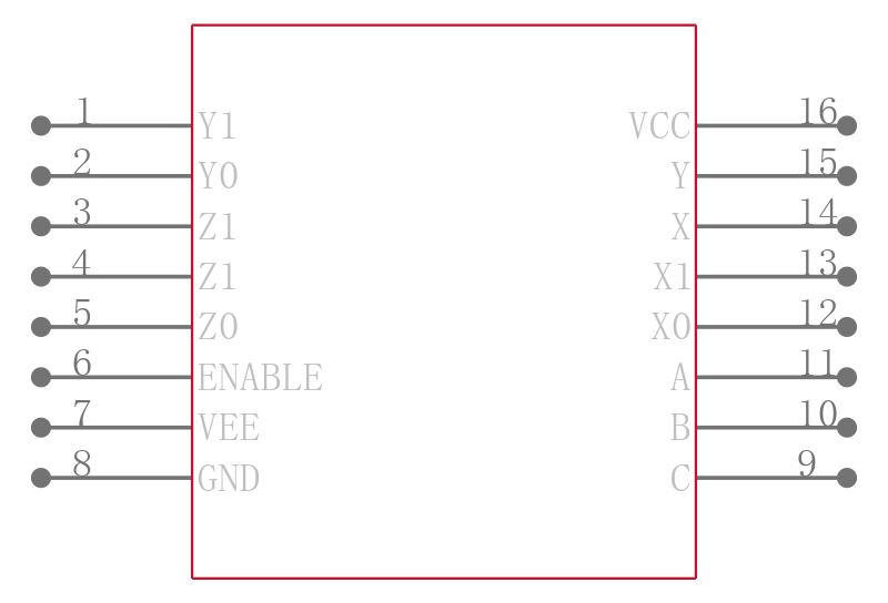 MC74LVX4053D引脚图