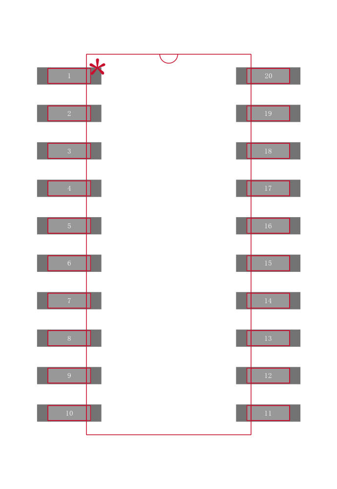 SN74F240NSRE4封装焊盘图