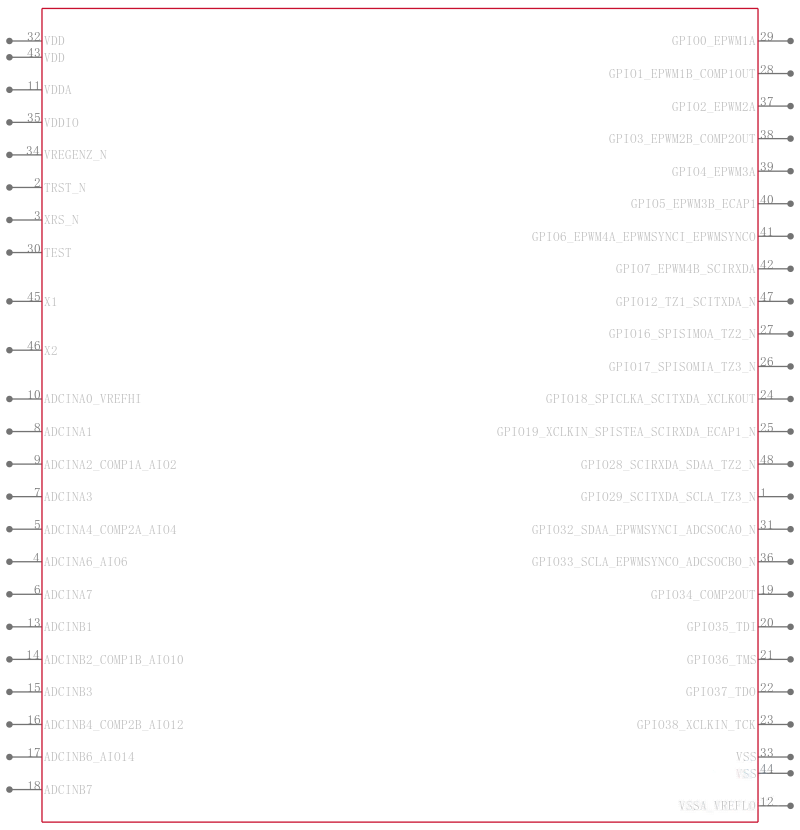 TMS320F28023PTQ引脚图