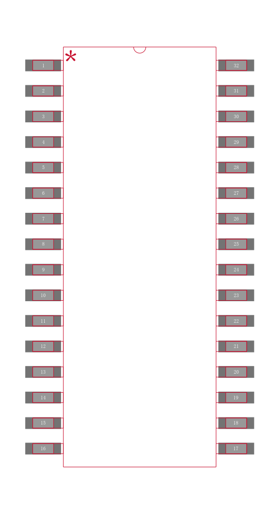 CY14E256LA-SZ25XI封装焊盘图