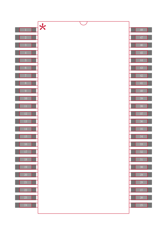 CY8C21645-12PVXET封装焊盘图