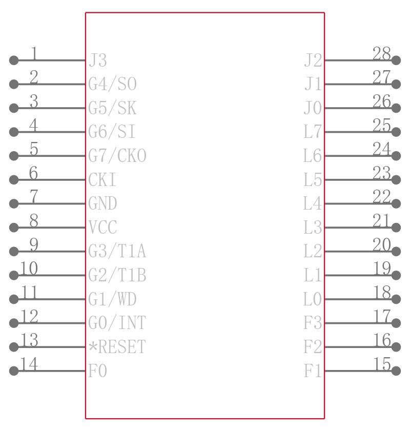 COP8TAC9EMW8/NOPB引脚图