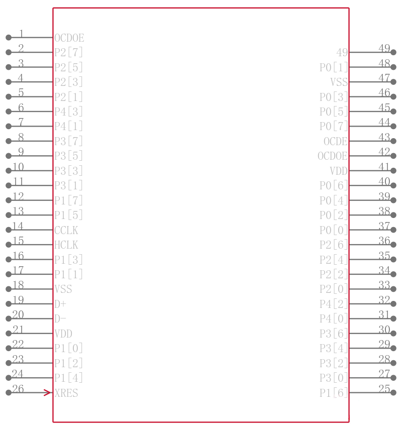 CY8C20066A-24LTXI引脚图