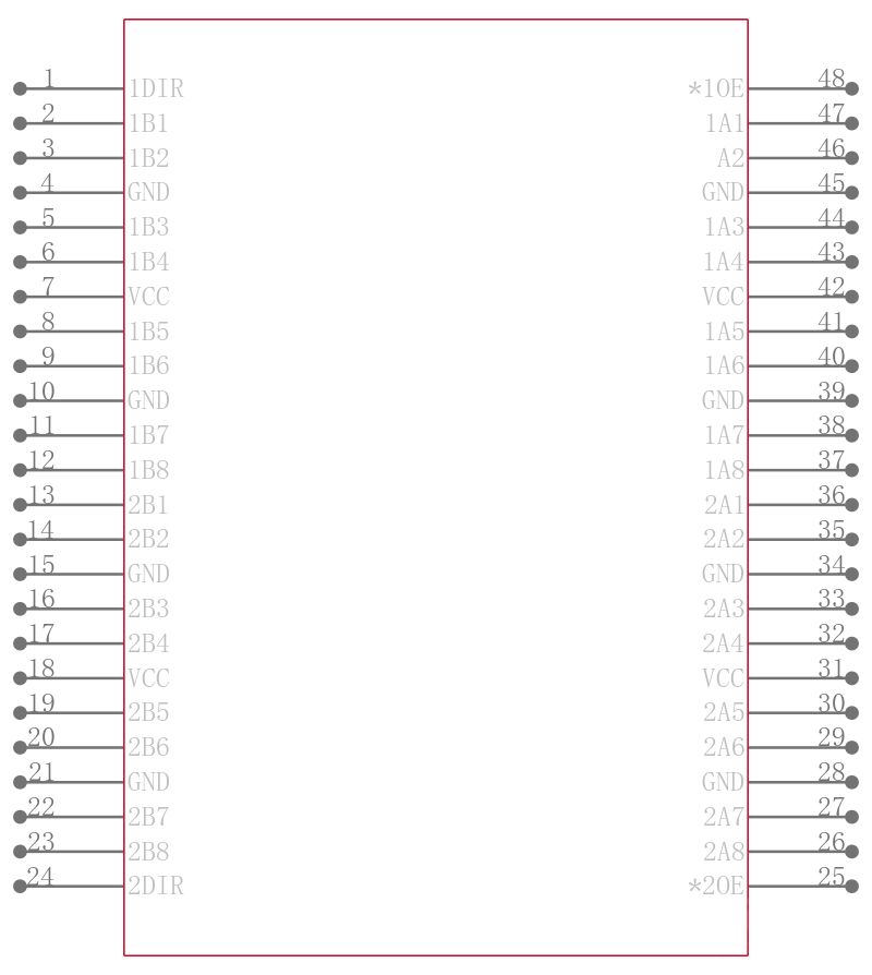 74LVT16245BDGGRG4引脚图