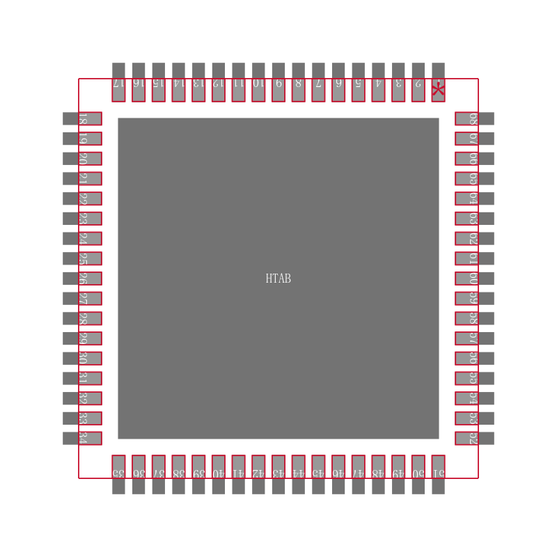 71M6531D-IMR/F封装焊盘图