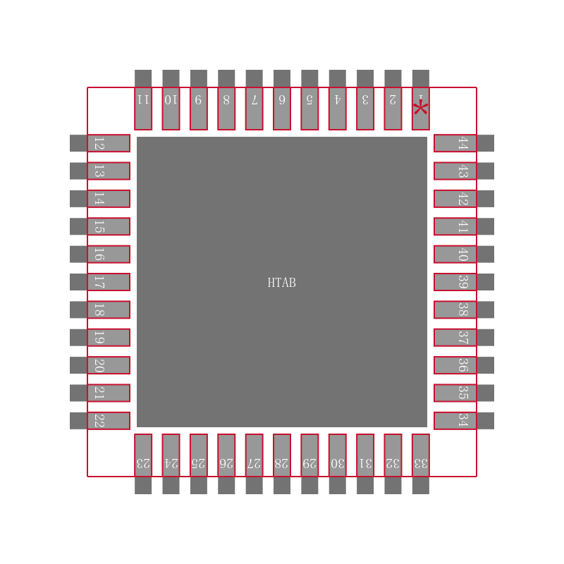 73S1209F-44IMR/F封装焊盘图