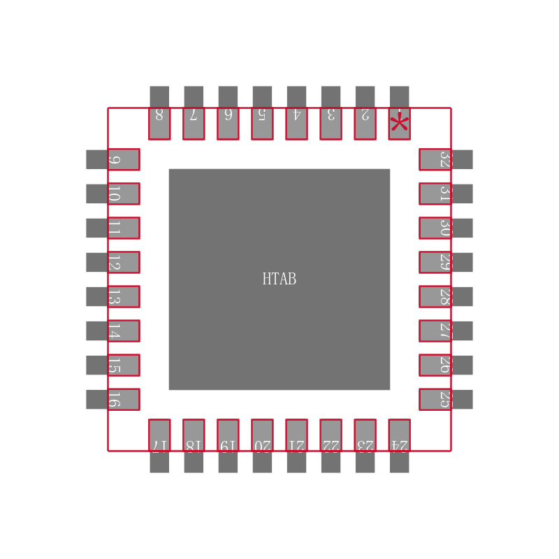 73S8009C-32IMR/F封装焊盘图