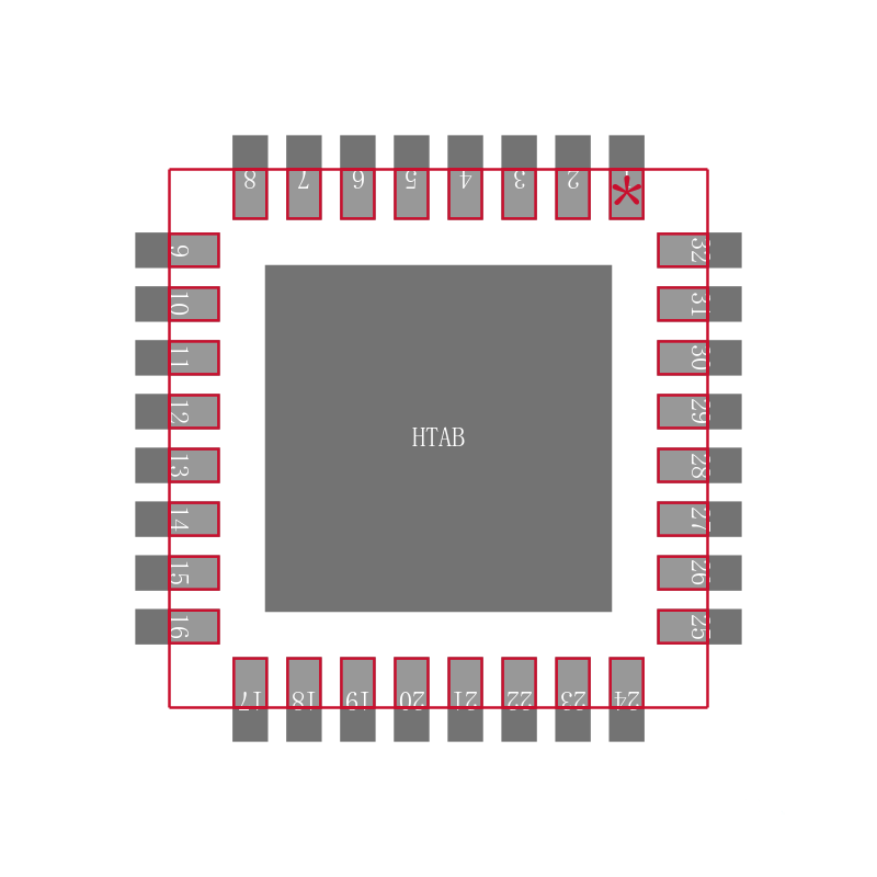 73S8010R-IMR/F封装焊盘图