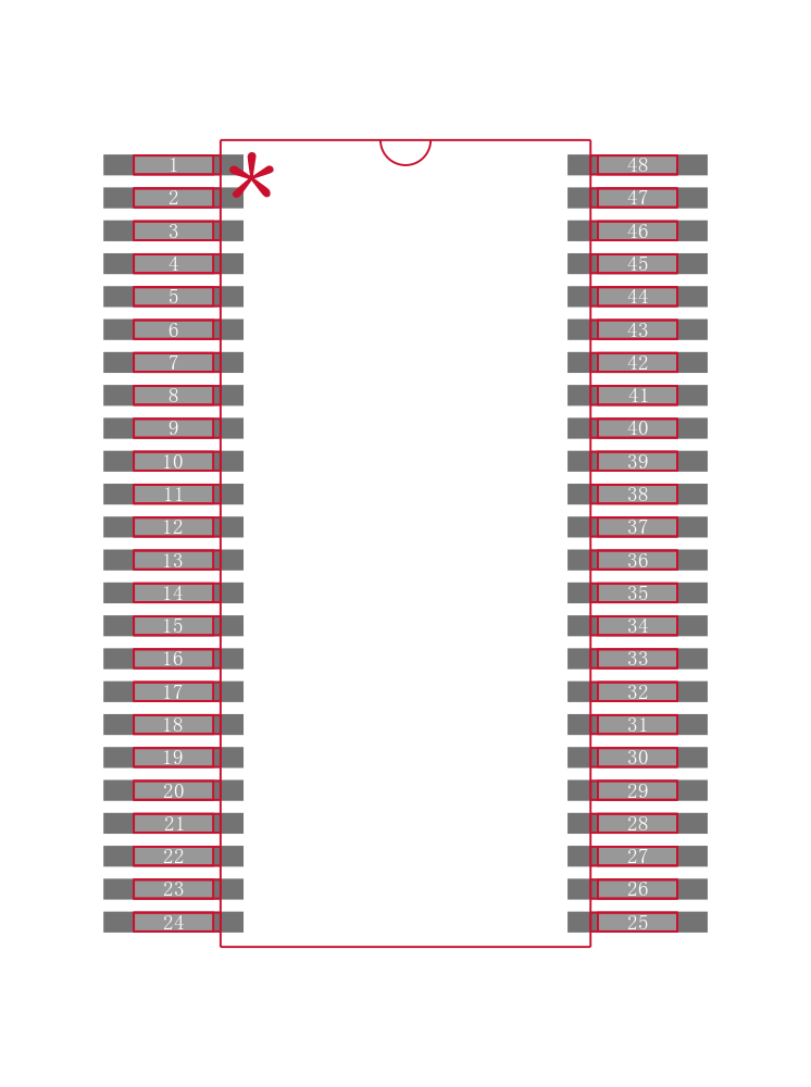 74CBTK16245DGVRE4封装焊盘图