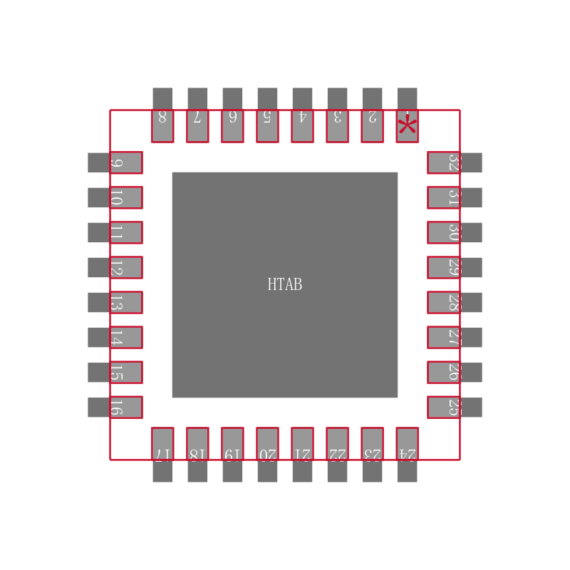 78M6613-IM/F/PSU封装焊盘图