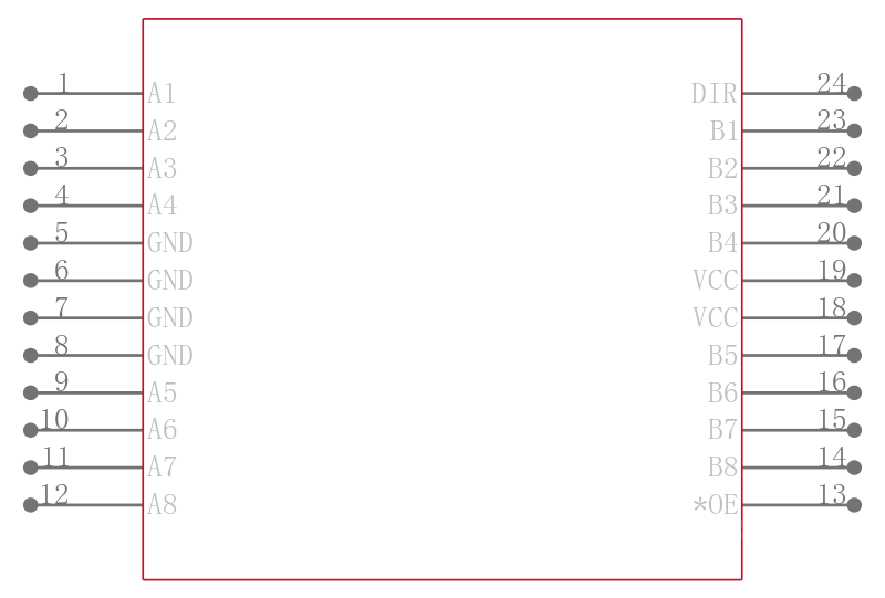74AC11245NSR引脚图