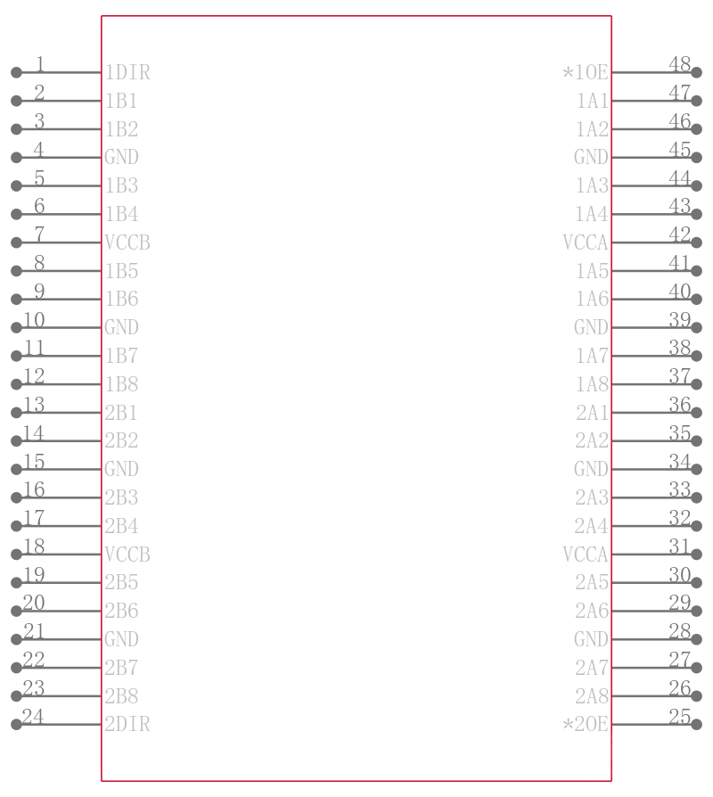 74AVCA164245GRE4引脚图