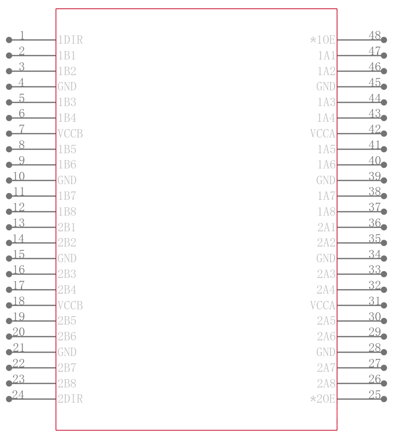 74AVCAH164245GRDR引脚图