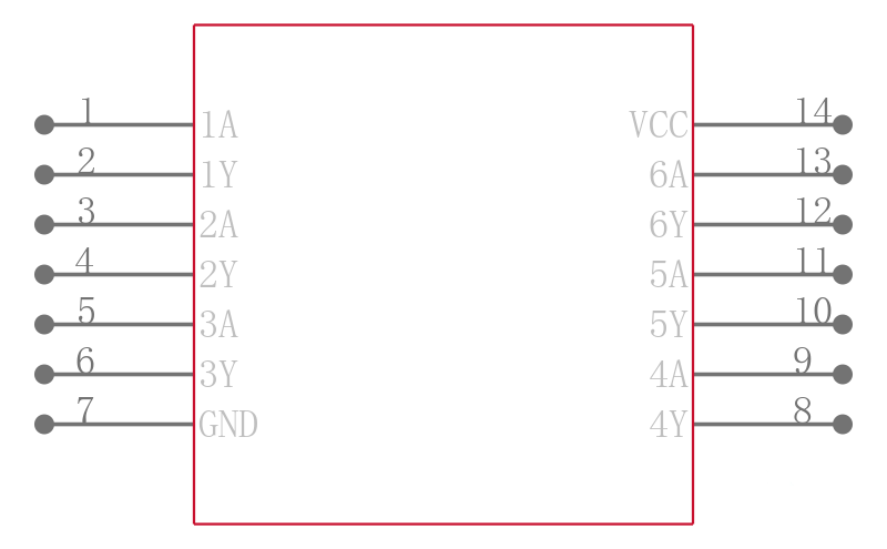 74LV14ATELL-E引脚图