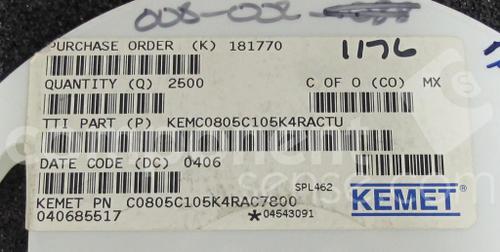 C0805C105K4RACTU图片9