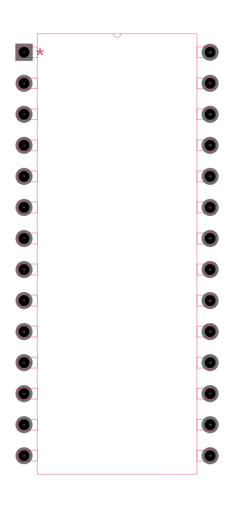 COP8SGE728N8封装焊盘图