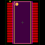 CY8C3866PVI-021封装焊盘图