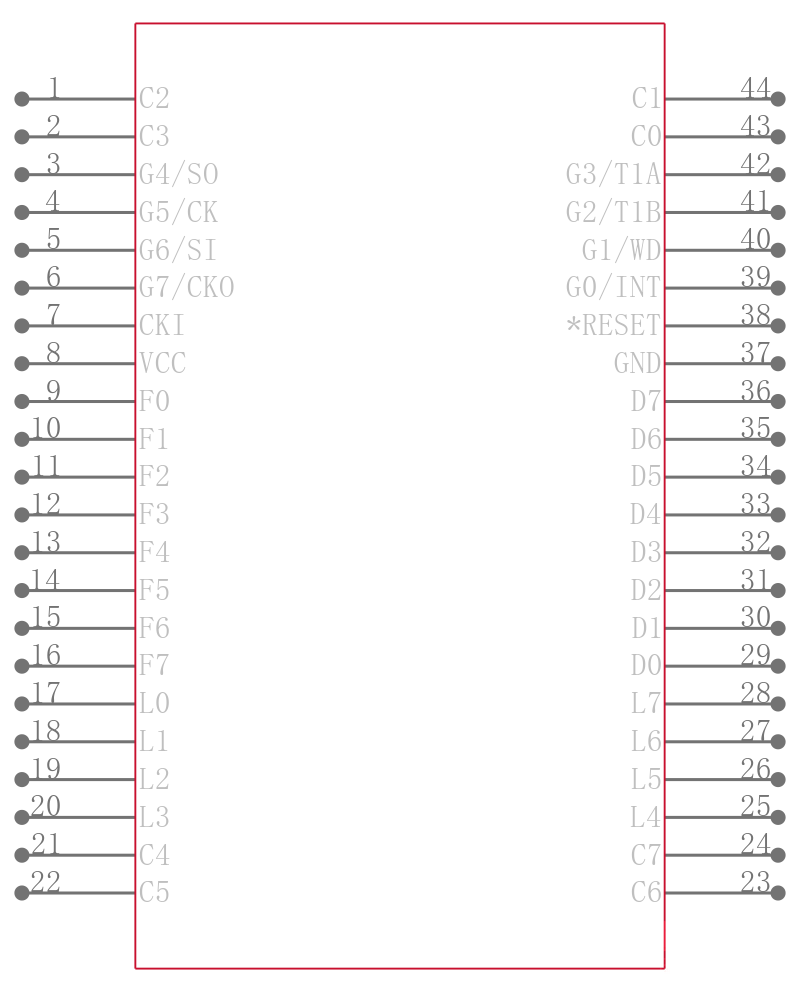 COP8SGE744V8引脚图