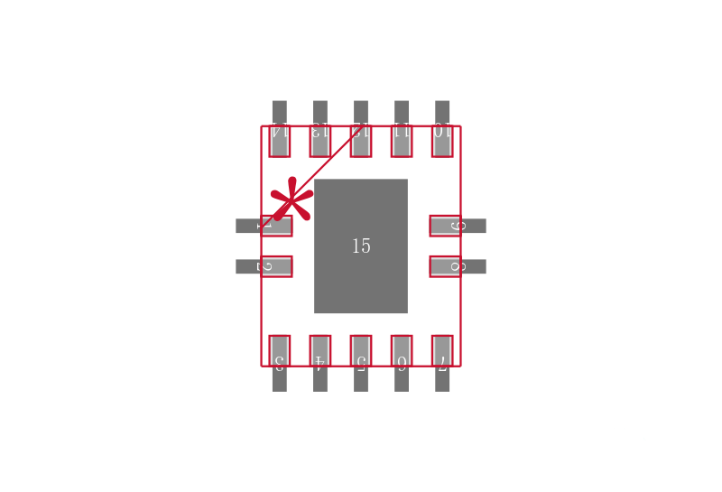 74LCX126BQX封装焊盘图