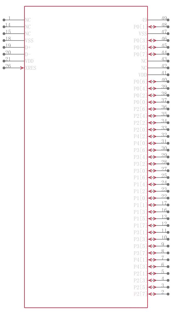 CY8C20666-24LTXIT引脚图