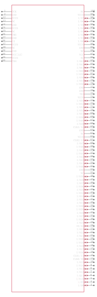 CY37064P100-125AXI引脚图