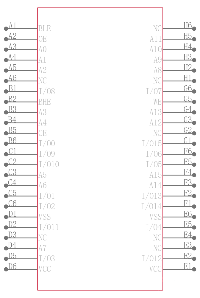 CY62126EV30LL-45BVXIT引脚图