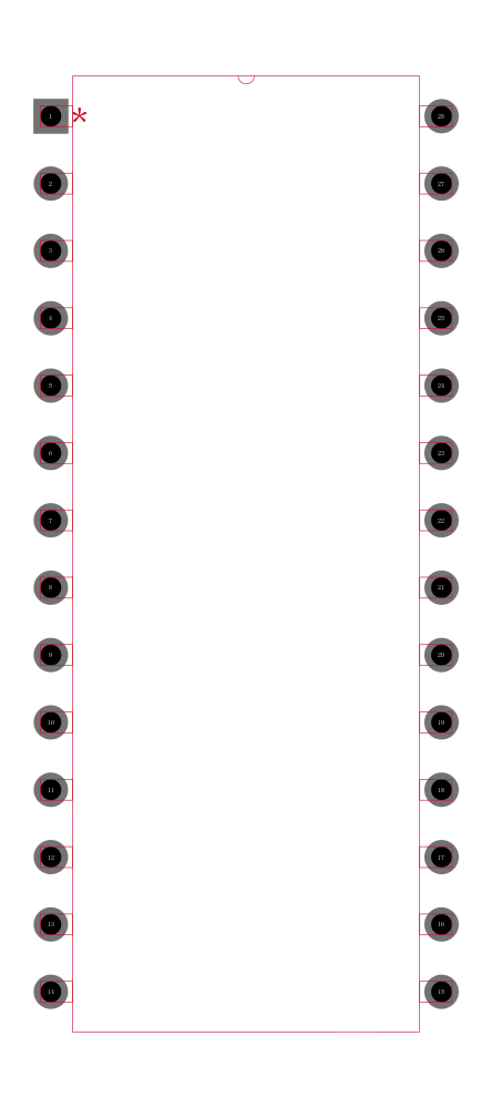 COP8SAB728N8封装焊盘图