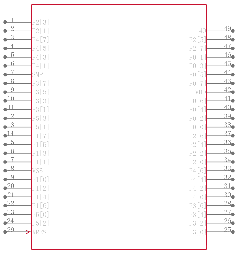 CY8CLED08-48LFXIT引脚图