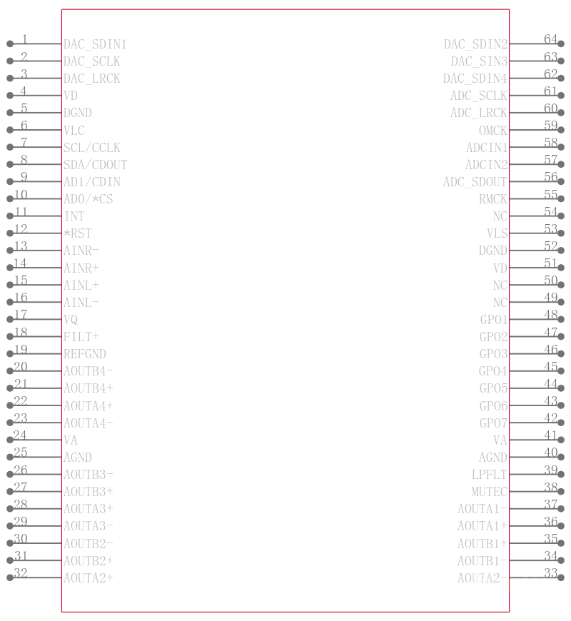 CS42418-DQZR引脚图