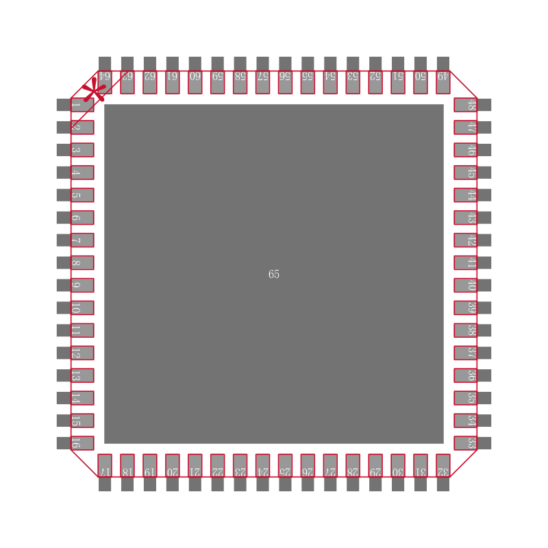 AD9212ABCPZ-40封装焊盘图