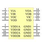 ADUM7442ARQZ引脚图