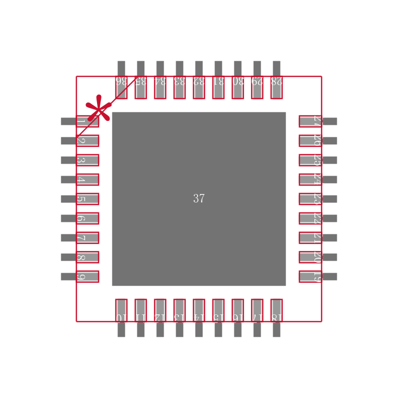 CS42L55-CNZR封装焊盘图