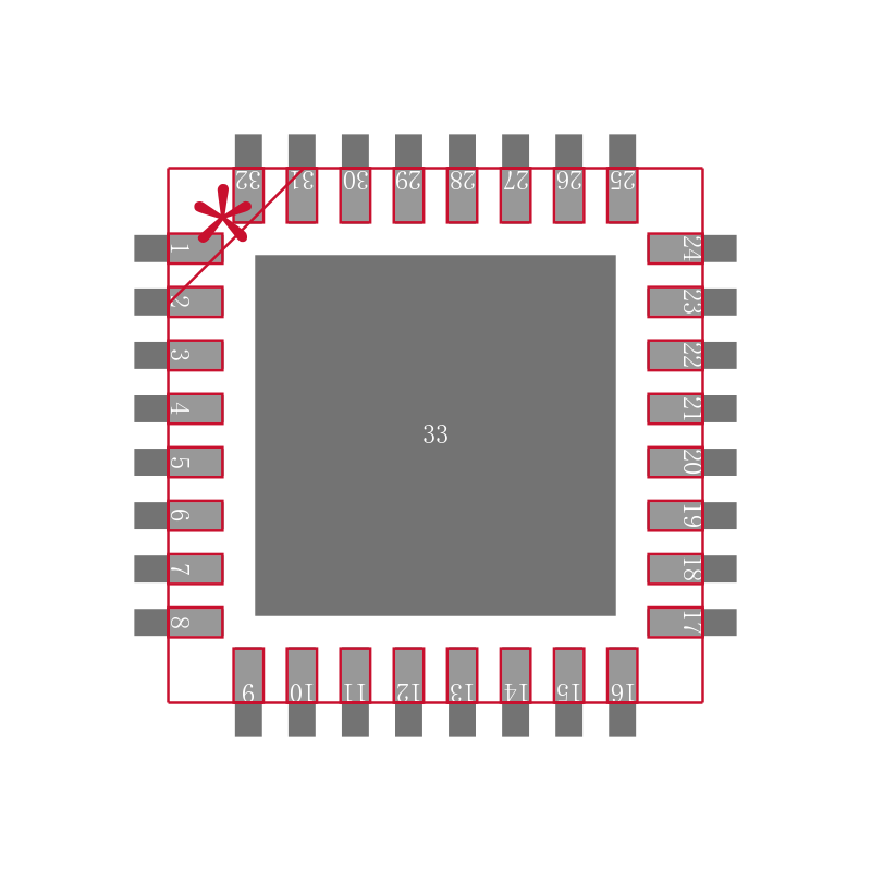 CS43L21-CNZR封装焊盘图
