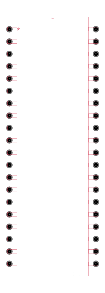 CDP1806ACE封装焊盘图