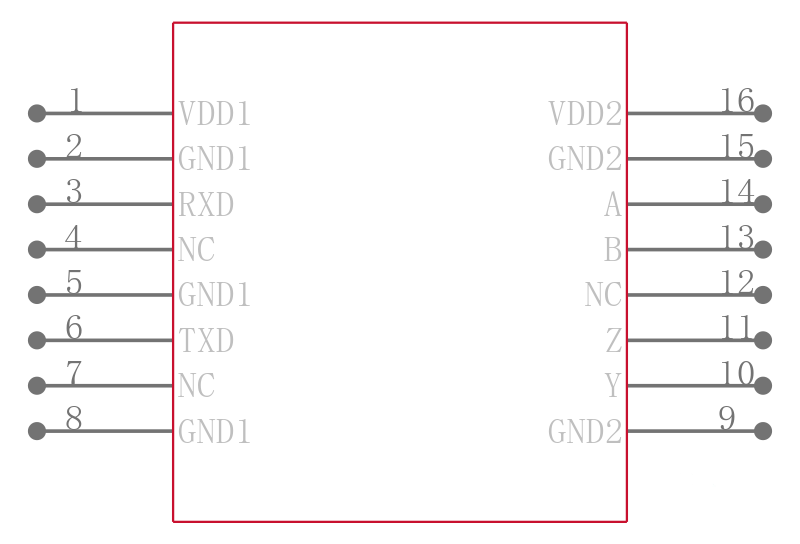 ADM2490EBRWZ-REEL7引脚图