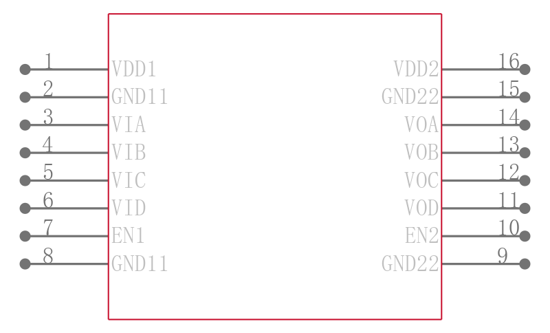 ADUM1440ARQZ-RL7引脚图