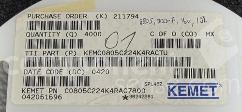 C0805C224K4RAC7800图片2