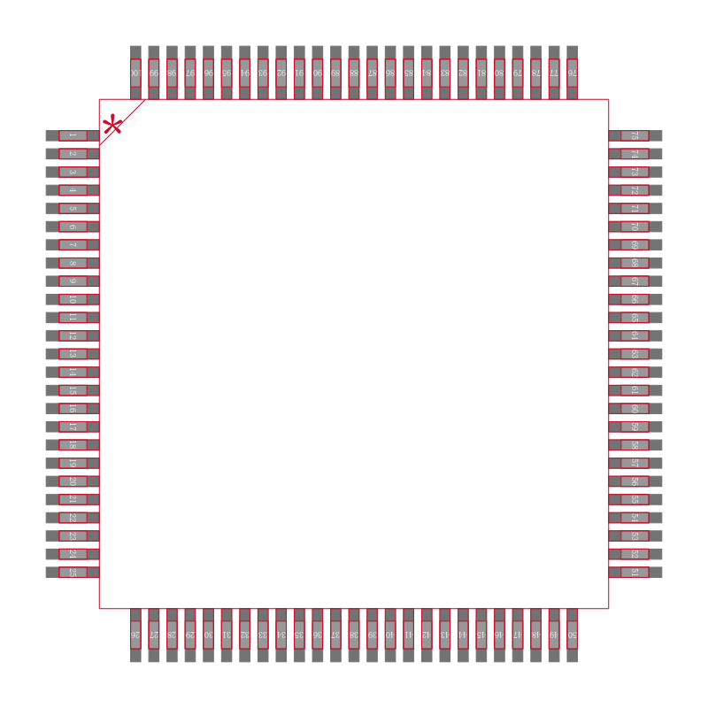 DS2155LN+封装焊盘图