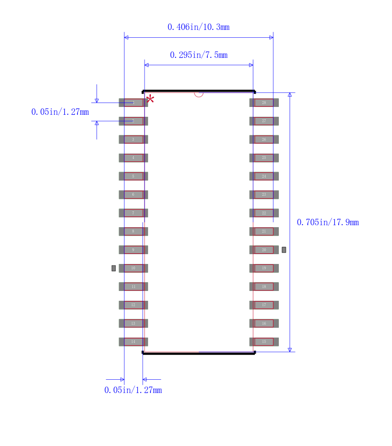 DSPIC33FJ64MC802-E/SO封装图