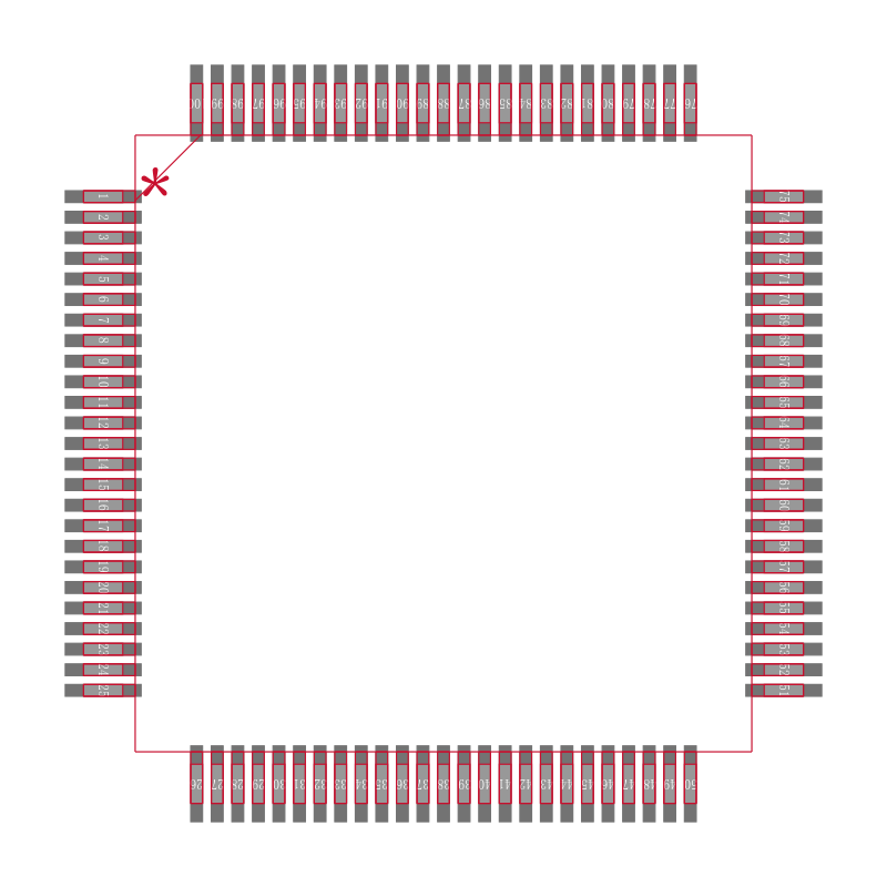 DSPIC33FJ64GP710AT-I/PT封装焊盘图