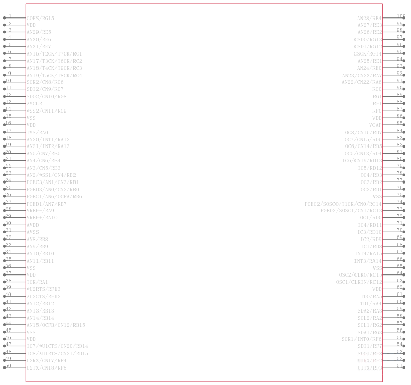 DSPIC33FJ128GP310AT-I/PT引脚图