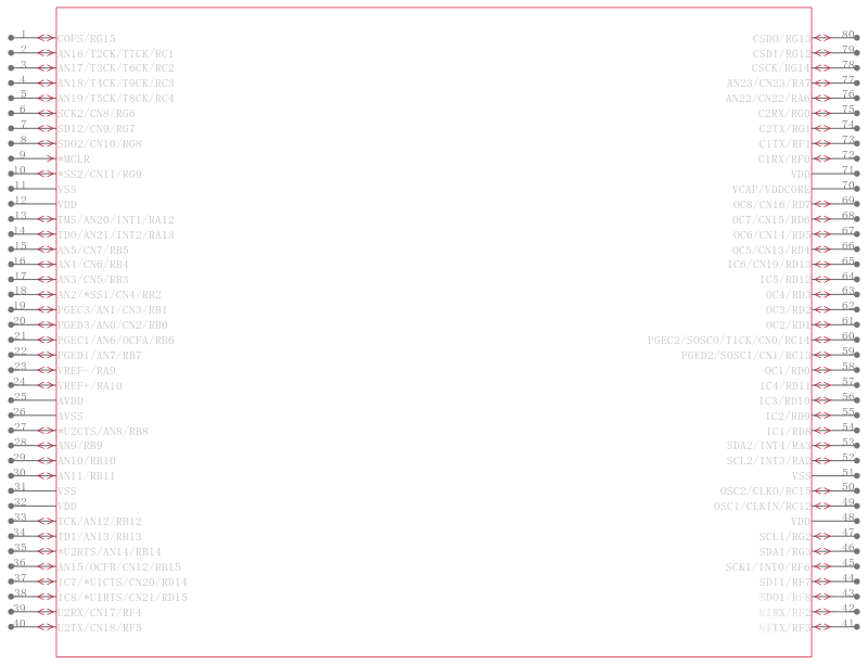 DSPIC33FJ128GP708A-E/PT引脚图