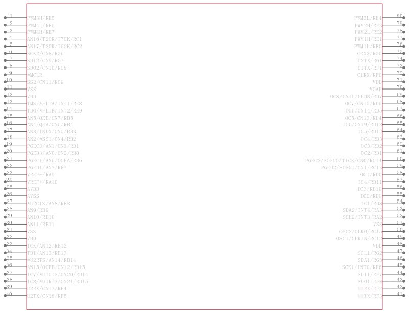 DSPIC33FJ128MC708AT-I/PT引脚图