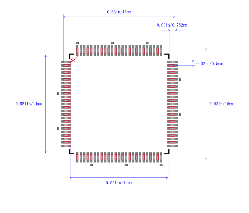 DSPIC33FJ64GP710A-E/PF封装图