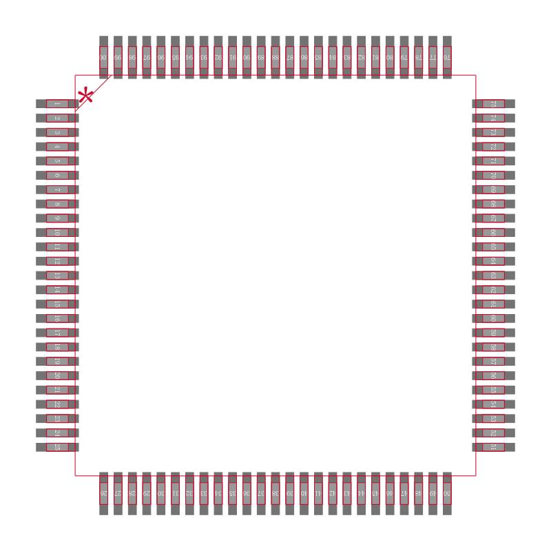 DSPIC33FJ64GP710A-E/PF封装焊盘图